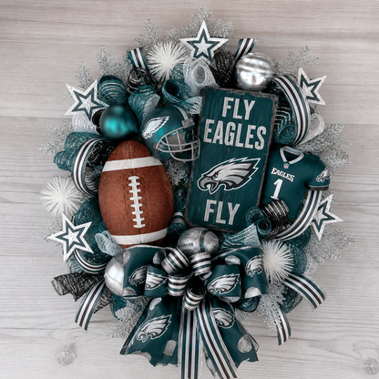 🏈Football Team Handcrafted Wreath for Game-Day Front Door Decor