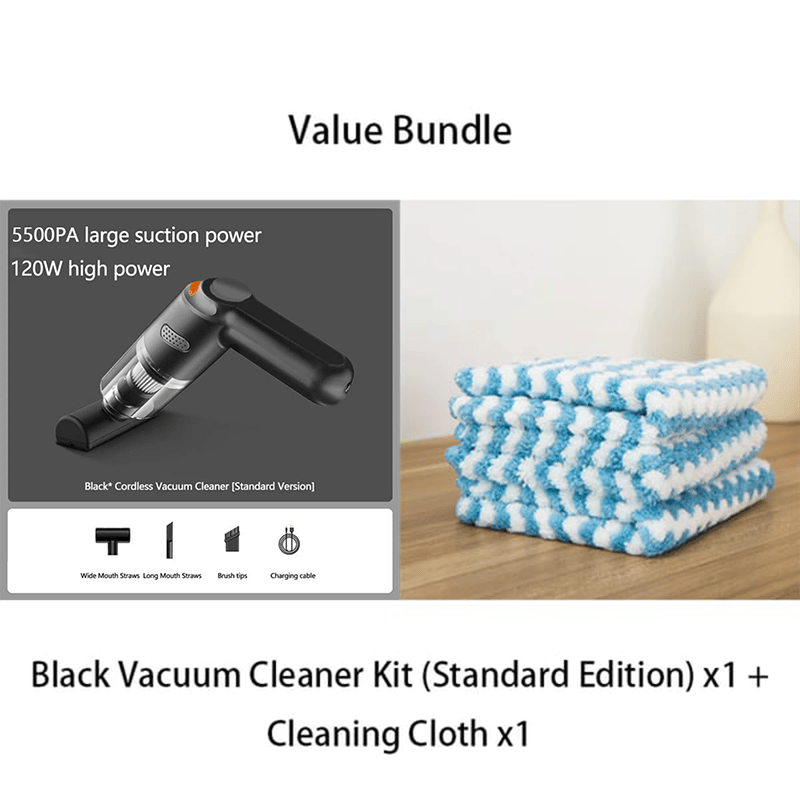 High-Power Cordless Vacuum Cleaner Kit for Car