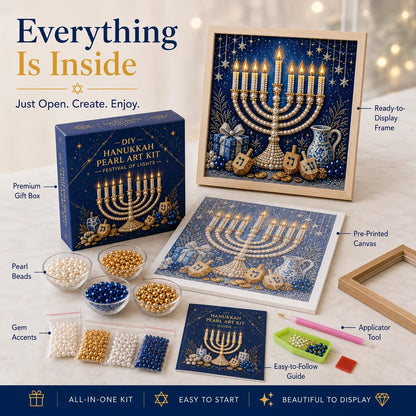 🎁DIY Hanukkah Pearl Art Kit ✨