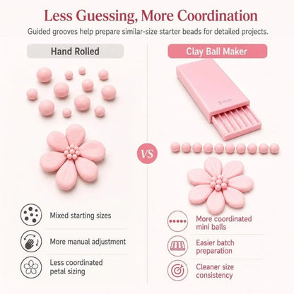 🥳2026 HOT SALE🥳💞50K+ SOLD!🔮✨🎨 3D Printed Clay Ball Maker – Perfect Mini Balls in Seconds ✨