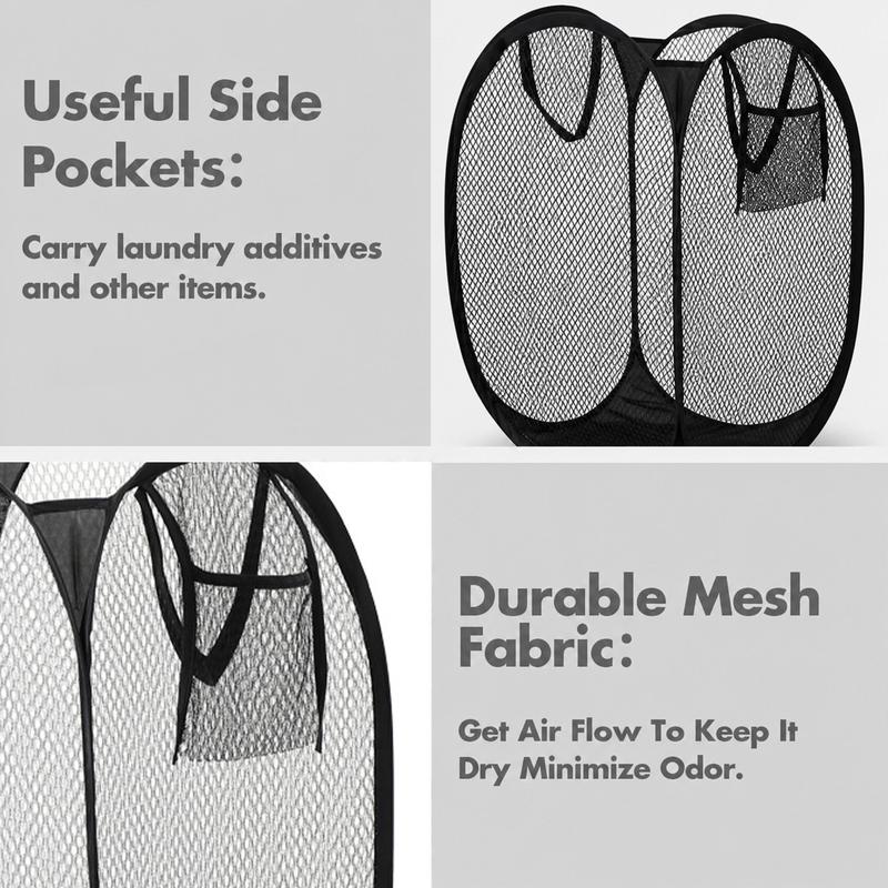 🔥Buy 1 Get 1 Free🧺Foldable Pop‑Up Mesh Laundry Basket｜Large Capacity & Space‑Saving
