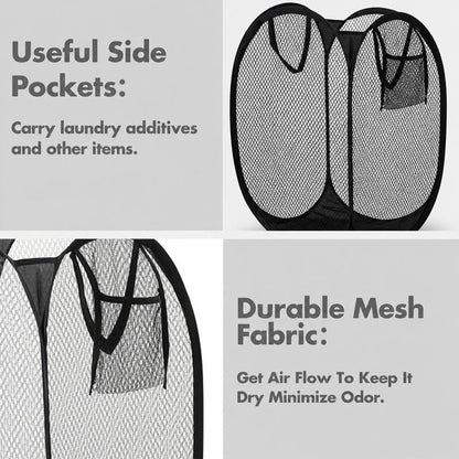 🔥Buy 1 Get 1 Free🧺Foldable Pop‑Up Mesh Laundry Basket｜Large Capacity & Space‑Saving