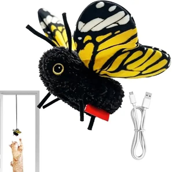 🦋 Fluttering Electric Butterfly Cat Toy | Interactive Moving Playmate for Indoor Kitties
