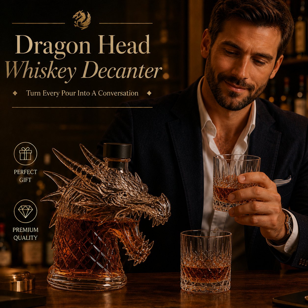 Dragon Head Whiskey Decanter🥃