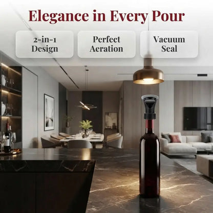 2‑in‑1 Floral Wine Pourer & Stopper | Drip‑Free Pouring & Seal To Keep Wine Fresh