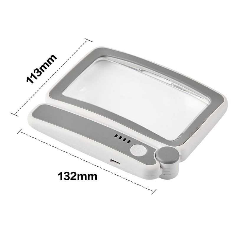Folding Handheld MagnifyingGlass with Light for Reading