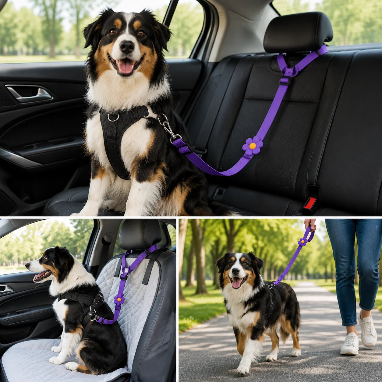 🔥BUY 1 GET 1 FREE 🎁2-in-1 Dog Car Seat Belt & Walking Leash