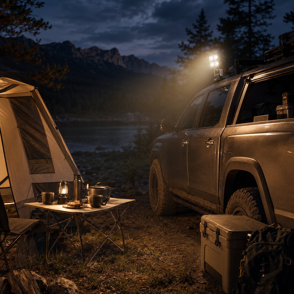 360° Omni‑Directional Magnetic LED Pod Light, Portable Camping LED Work Light for Outdoor, Car, Emergency