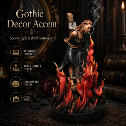🔥LAST DAY 50% OFF - 🧙‍♀️Witch Burn Sculpture Backflow Incense Burner | Gothic Art Incense Holder