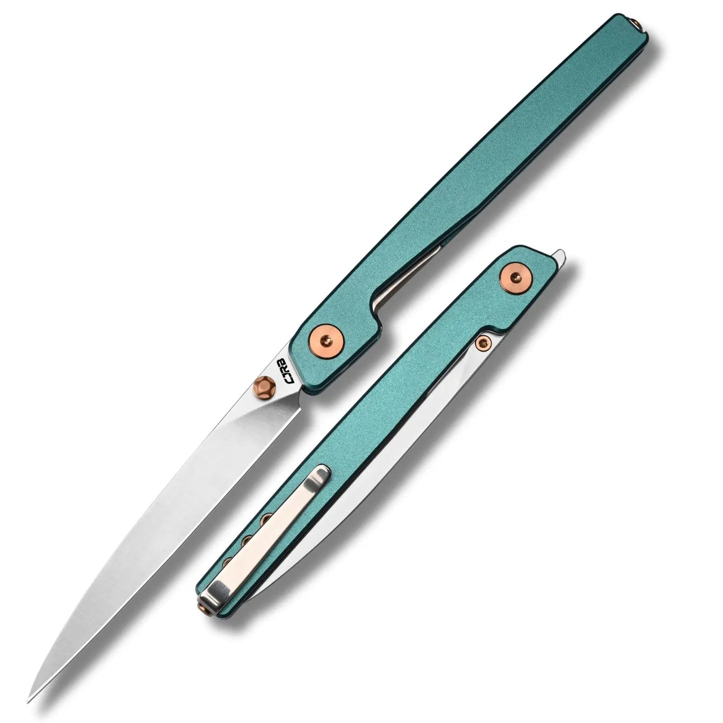 🔥CJRB Lanky 1.36oz Ultra-Light Gentleman's Folder – AR-RPM9 Wharncliffe Blade & Slim Aluminum Design for Elegant Everyday Carry and Outdoor Use.