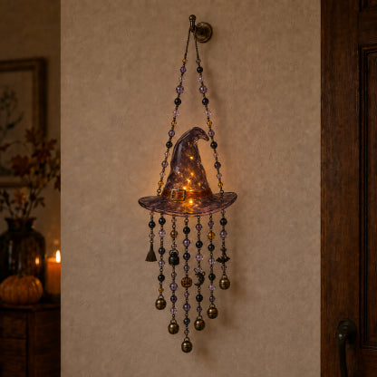 Lighted Halloween Beaded Wind Chime Collection – Glowing Hanging Décor