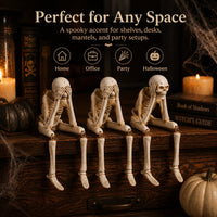 3 Skeleton Figurines