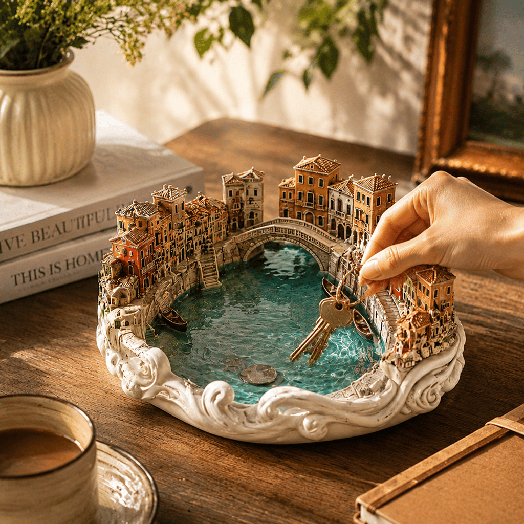 🛶✨ Bring the Romance of Venice to Your Entryway! Miniature Water City Catch-all Dish — 49% OFF Today
