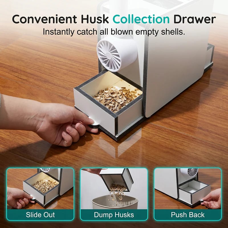 ⏰Rechargeable Bird Seed Shell Separator