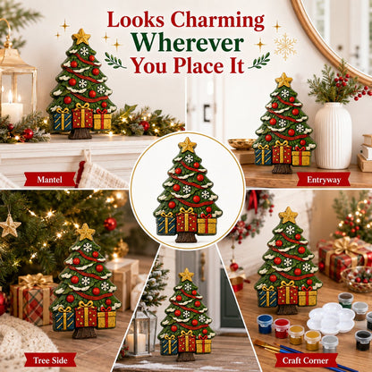 🎄 DIY Christmas Mold & Paint Craft Kit | Reusable 3D Mold with 8 Acrylic Paints, 2 Brushes & Festive Detail Guide 🎨✨