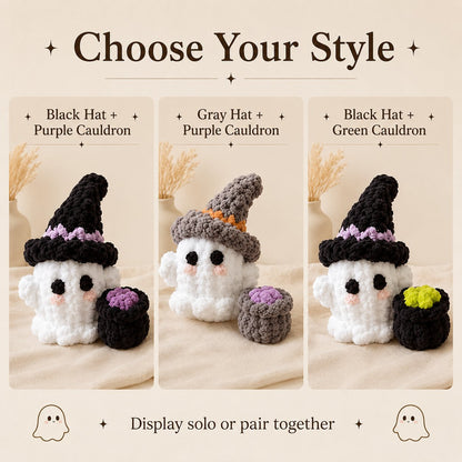 👻 Crochet Witch Ghost Decor — Cute, Cozy & Spooky! 🧙‍♀️✨