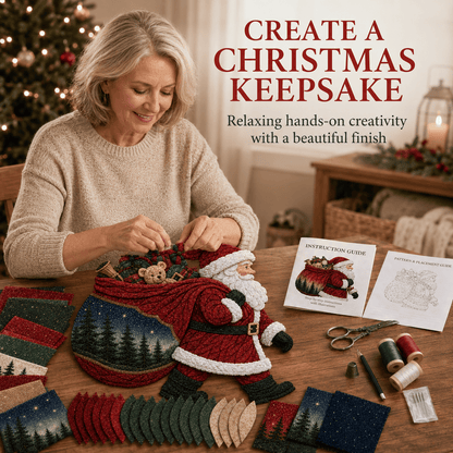 🧵 Christmas Fabric Art Door Hanging Craft Kit