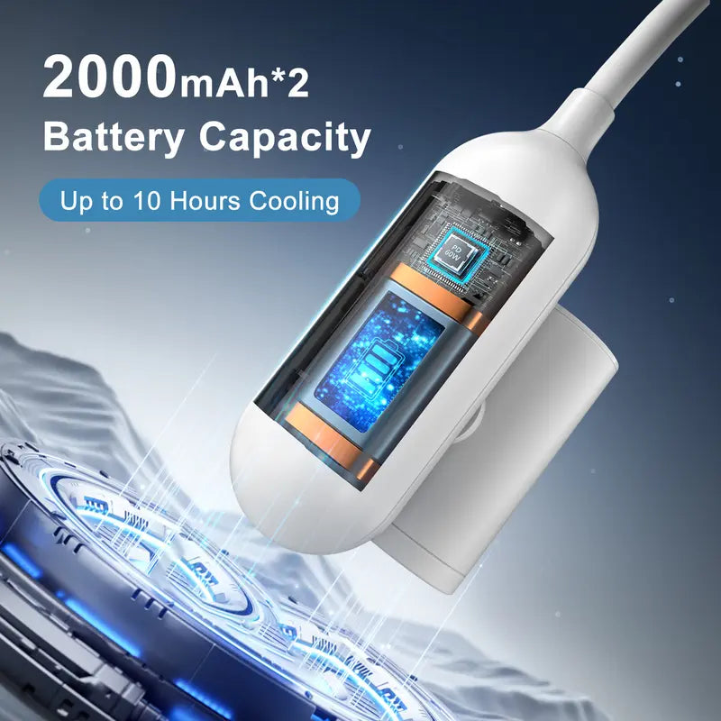 360° Freely Bendable Adjustment 🧴Dual Cooling Fan