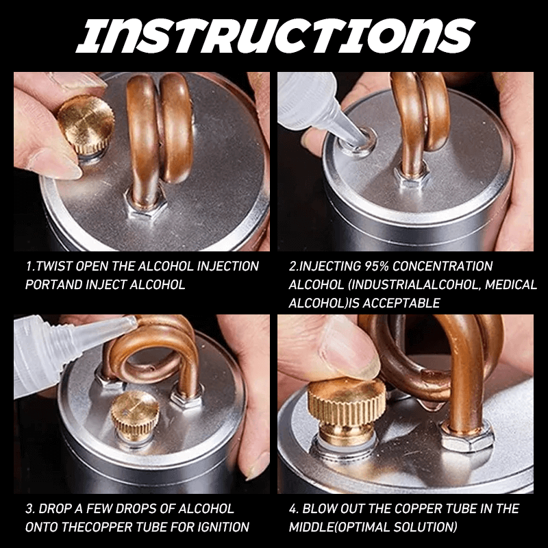 Portable alcohol stove operation guide