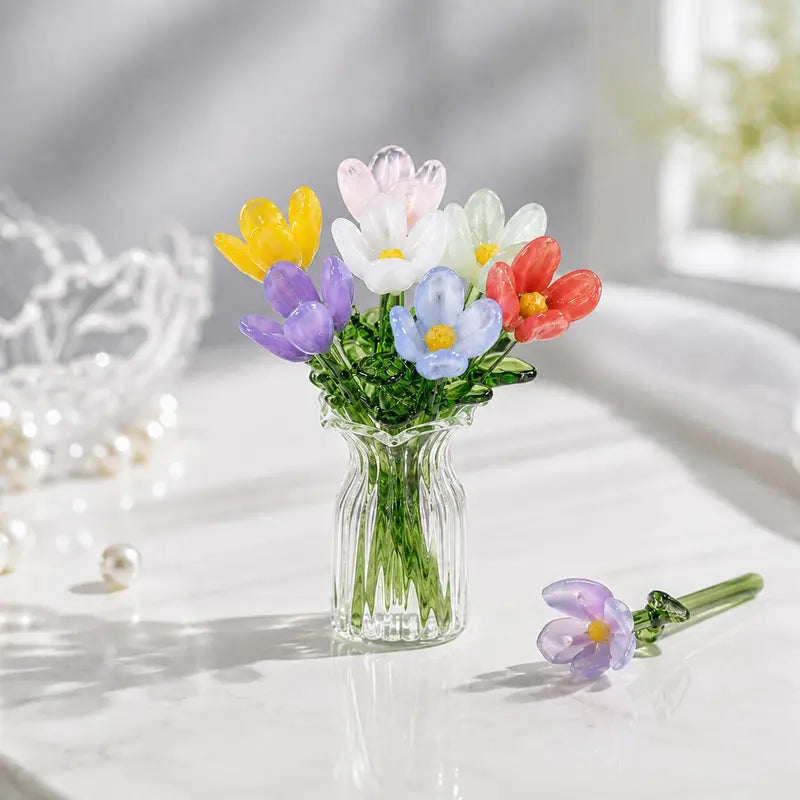 🌷 Mini Dollhouse Flower Vase | Tiny Artificial Floral Table Decor