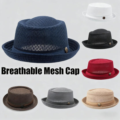 😎Summer Breathable Mesh Pork Pie Hat