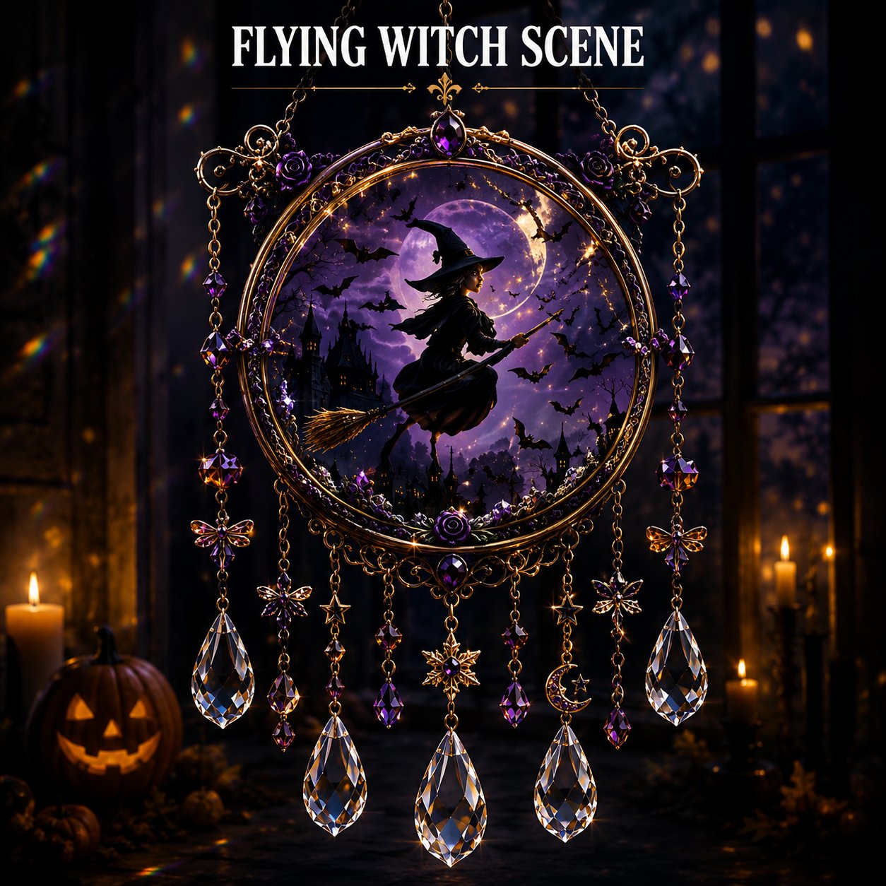 🎁Halloween Special Offer 50% OFF –🏰🎃Halloween Crystal Light Catcher