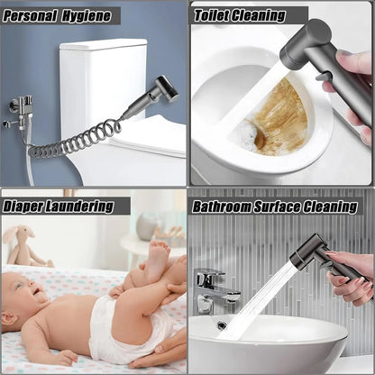 🔥Last Day 50% OFF🔥 1-In-2-Handheld Out Dual Control Valve Bidet Sprayer for Toilet
