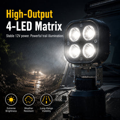 360° Omni‑Directional Magnetic LED Pod Light, Portable Camping LED Work Light for Outdoor, Car, Emergency