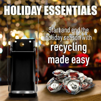 🥫16 oz Metal Can Crusher, Heavy-Duty Wall-Mounted Smasher