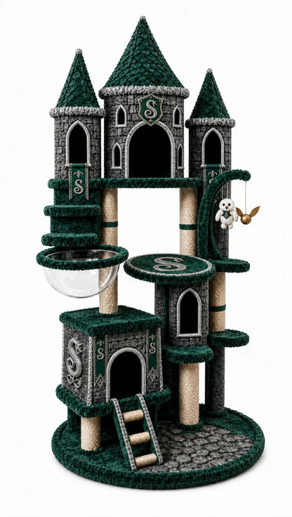 Magical Wizard Cat Tree & Condo (Wizarding School Edition)