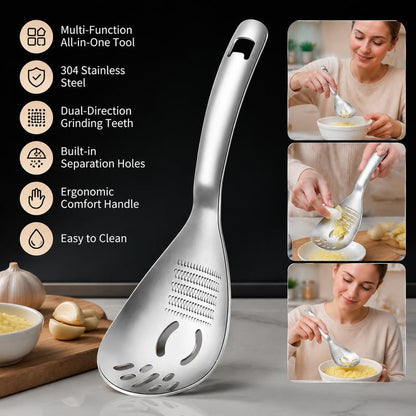 Multifunctional Kitchen Masher, Garlic & Ginger Grater ✅