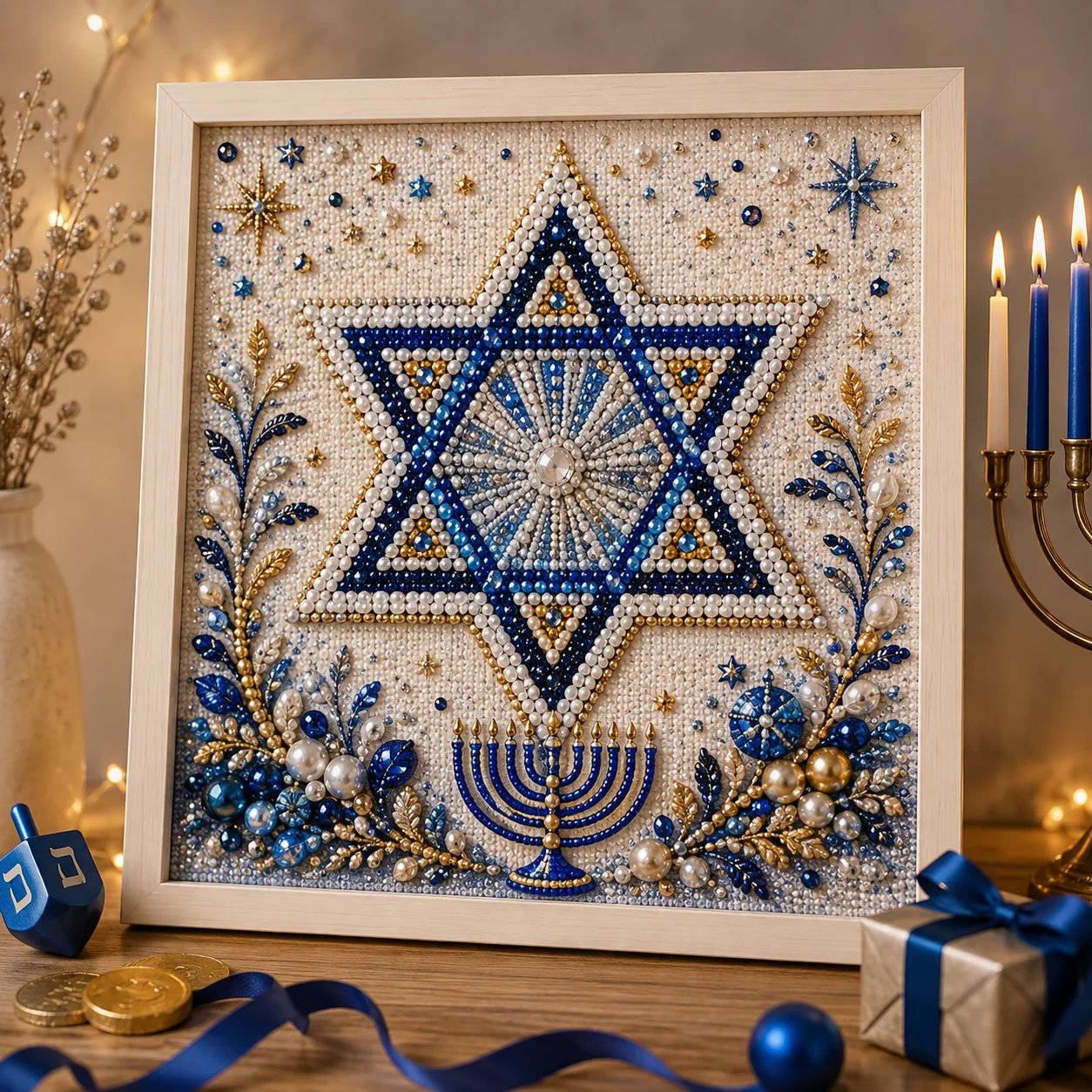 🎁DIY Hanukkah Pearl Art Kit ✨