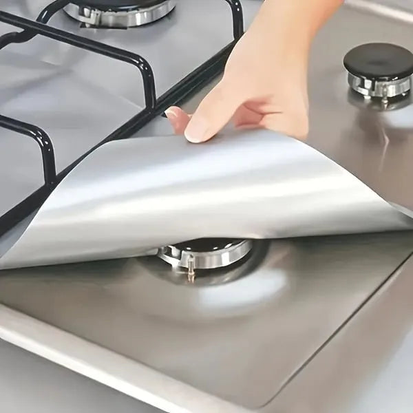 🎉🥘 Reusable Gas Stove Burner Liners♻️ (Set of 4)