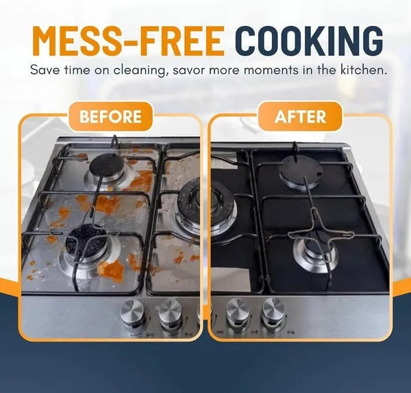 🎉🥘 Reusable Gas Stove Burner Liners♻️ (Set of 4)