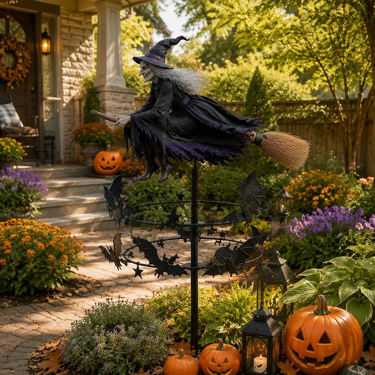 🔥49% Off Last Day -Halloween Early Bird Special🧙‍♀️ The Enchanted Witch Garden Wind Spinner