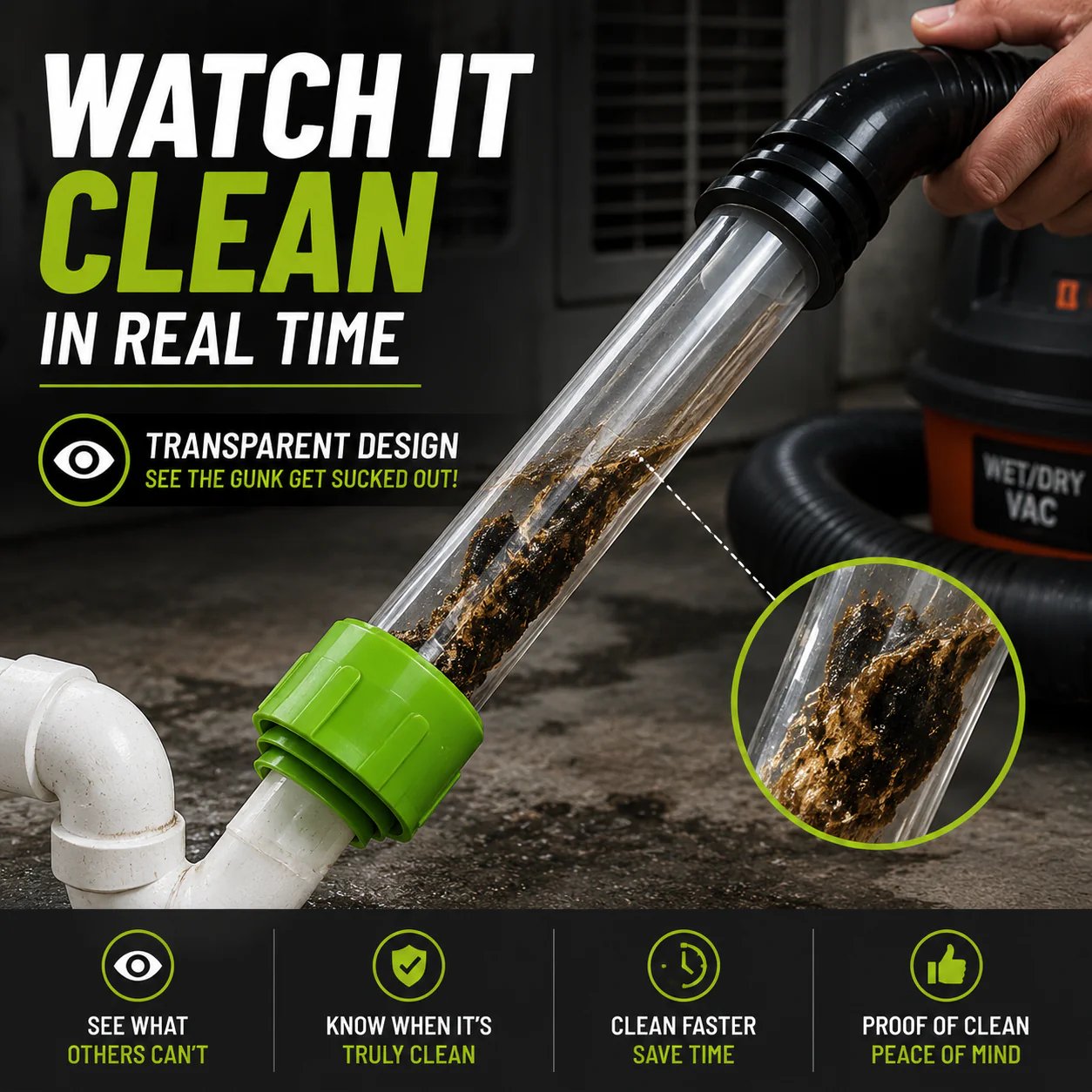 Clear Your AC Drain in Minutes — No Plumber Needed.