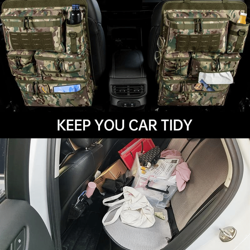 Tactical Multi-Functional Modular Car Seat Hanging Organizer Bag
