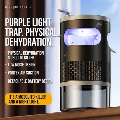 Indoor Insect Trap with Light and Suction Non Zapper Flying Bug Catcher for Mosquitoes Fruit Flies Gnats and Moths