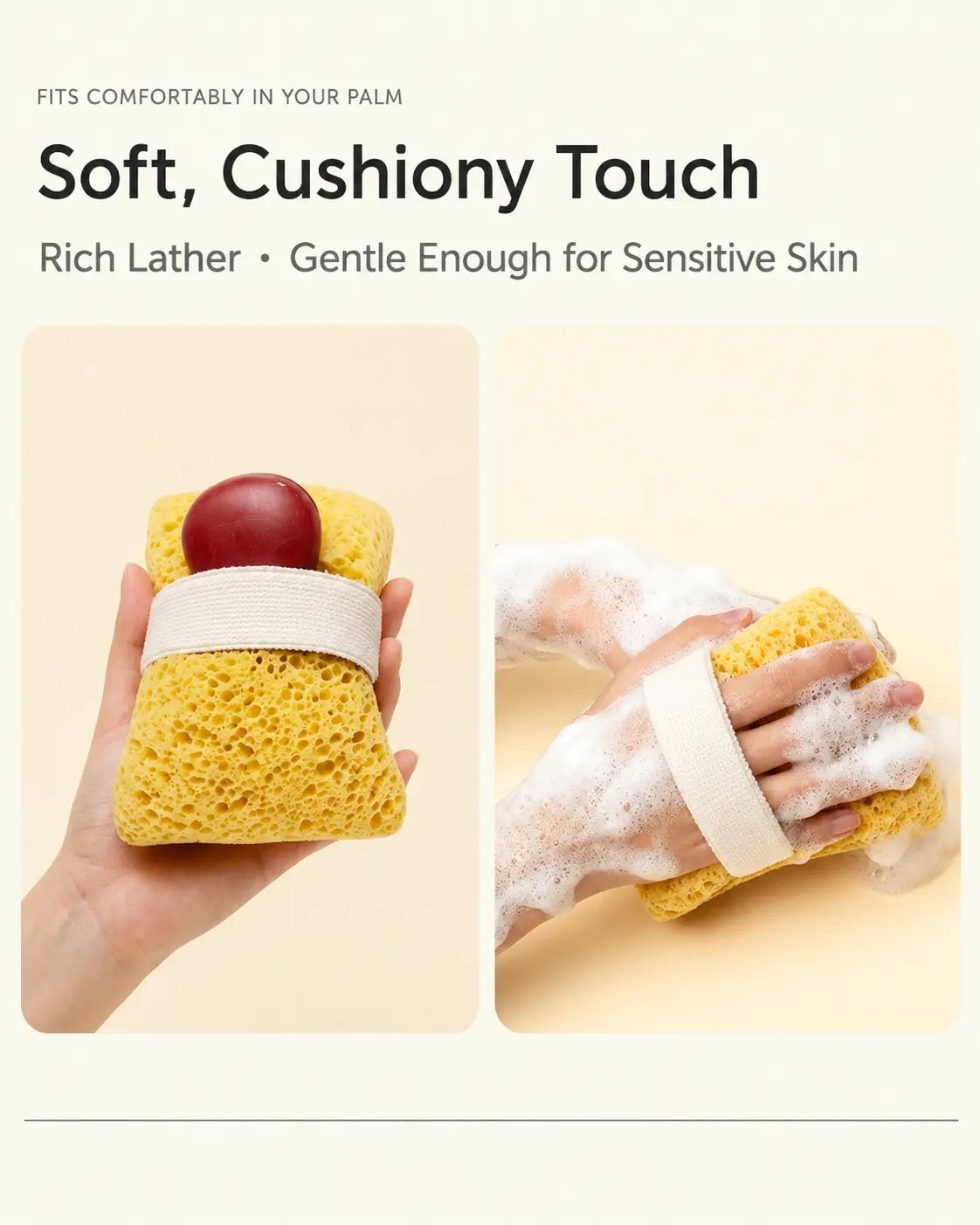 Soft Bath Sponge with Soap Pocket