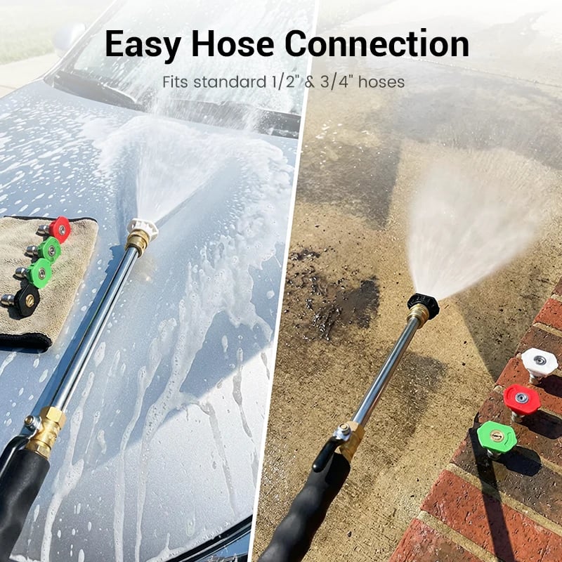 💦 Garden Hose Spray Wand – 3-Nozzle Water Sprayer for Car Washing, Patio & Garden