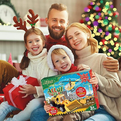 🔥Limited Time Promotion 49% OFF！！！🚗Kids Advent Calendar for Boys: Alloy Construction Engineering Vehicle Toy Sets