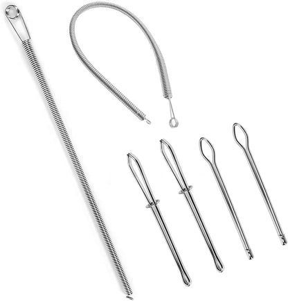 2Pcs Flexible Drawstring Threading Tool 🧵 Bendable Metal Spring Threader for Hoodies Pants Shoelaces
