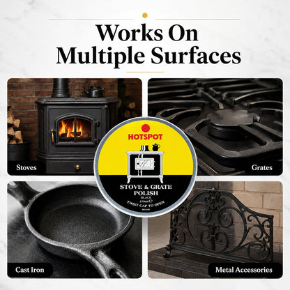 🔥Last Day 50% OFF - 🧼Hotspot Black Stove & Grate Polish – Cast Iron Restorer for Wood Stoves, Fireplaces & Grates