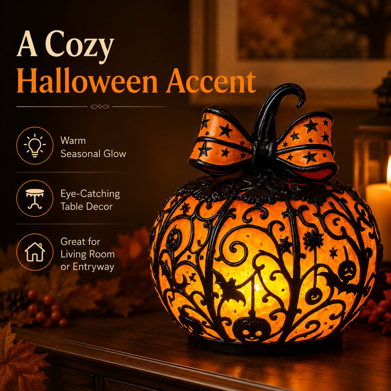 🎃 Light Up Halloween Night with Spooky Stained-Glass Style Lamps ✨