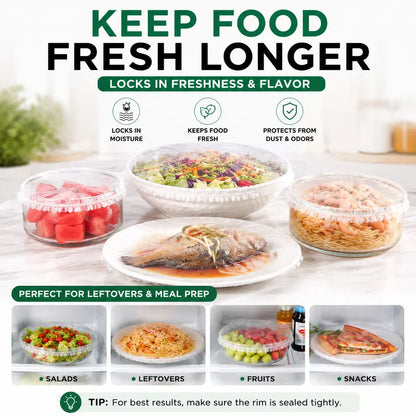 🔥Hot sale-100PCS Disposable Stretch Food Covers for Bowls & Plates🥡
