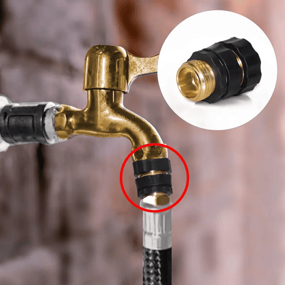 ✨LAST DAY 49% OFF - 🛠️3/4' Aluminum Alloy Garden Hose Quick Connector — Heavy-Duty Leak-Proof Quick Connect Fittings