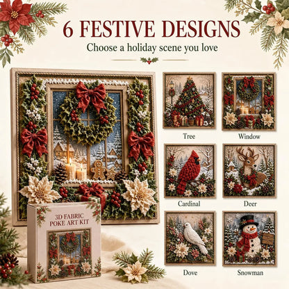 🎁🎅3D Christmas Fabric Poke Art Kit