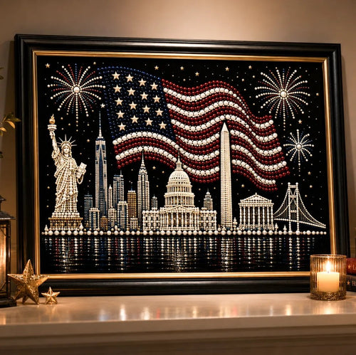 Anniversary Pearl Art Kit – Stars & Stripes Skyline Limited Edition - This product is a materials kit, not a finished product.
