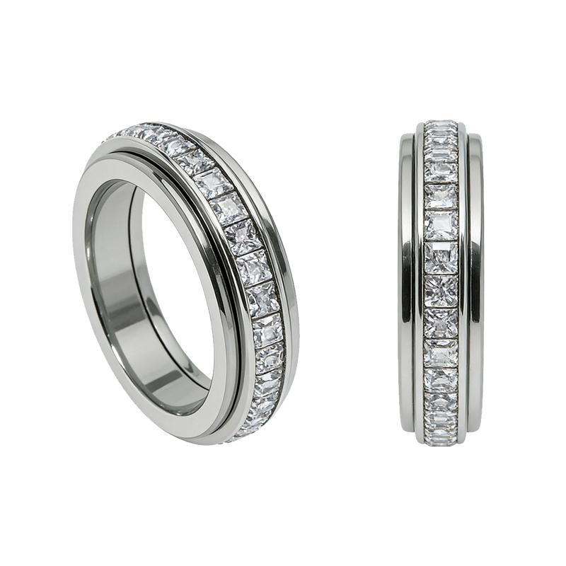 💍Anxiety Rings for Women and Men Titanium Steel Spinner Fidget Band Rings
