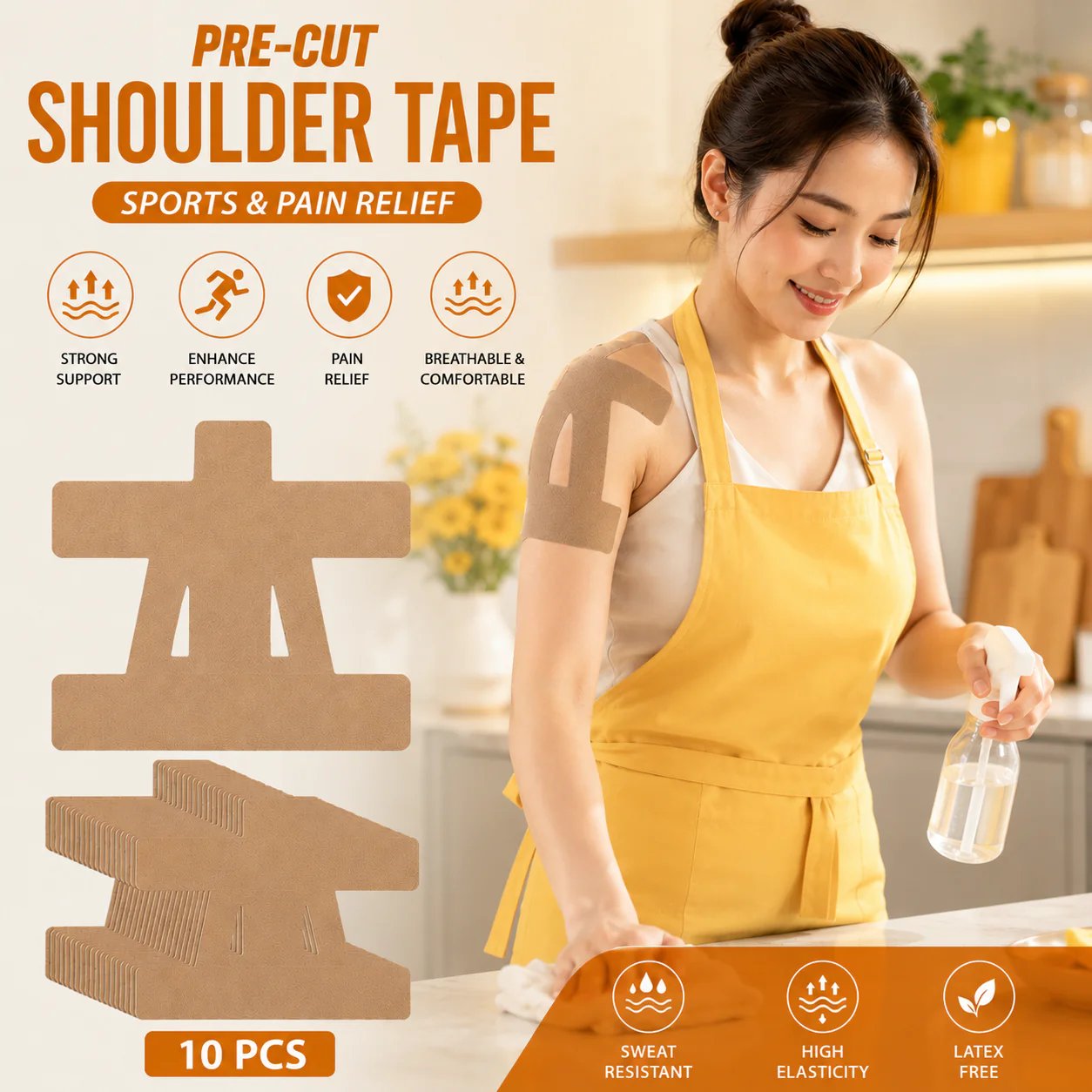 🔥 LAST DAY 50% OFF – FDA-Registered Fast-Acting Shoulder & Knee Pain Relief Tape 💪🏃 Breathable & Sweatproof • Latex-Free🛡